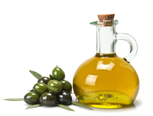 aceite y aceitunas